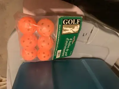 Set of 6 orange golf practice balls, View more