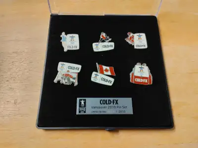 Coffret de 6 épinglettes Olympiques Vancouver 2010 J'ai 2 coffrets scellés Numéro 0120/2010 et 0259/...