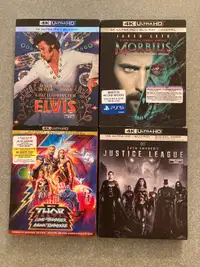 New 4K UHD Elvis Thor Love and Thunder Morbius ZS Justice League
