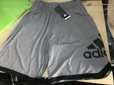 New Adidas men's shorts with 2 pockets, Size: S/M, Color: grey, View more