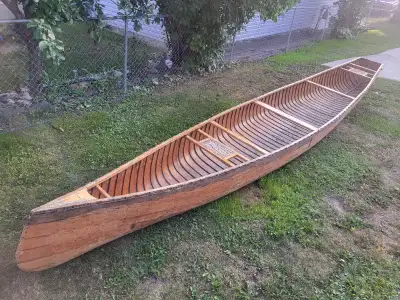 Was going to restore it but just dont have the time. This is a Vintage 20FT long Freighter Wooden Ca...