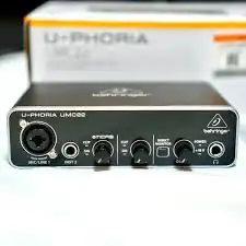 The Behringer U‑Phoria UMC22 is a budget-friendly USB audio interface used to connect microphones an...