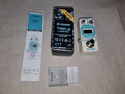 Donner Triple Looper Guitar Mini Pedal, View more