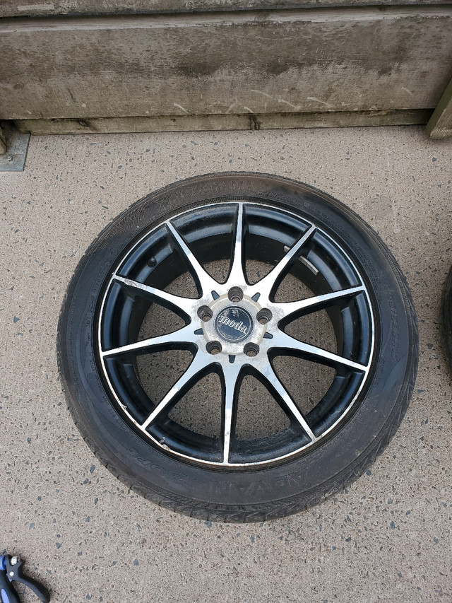 Used - 4 Moda MD12 17" Aluminum rims w/tires - $250 obo !! in Tires & Rims in City of Halifax - Image 4