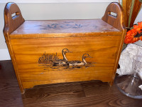 Solid wood ducks unlimited chest