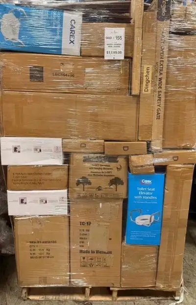 Amazon liquidation pallets contain mixed with kitchenware automotive tools electronics home goods an...