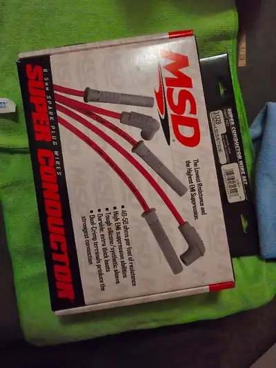 Brand new set of the supper conductor red msd wires for foxbody mustang/ford 302. Any questions ask
