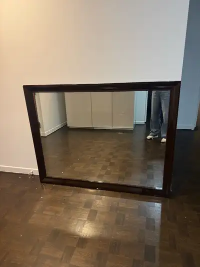 Large Wooden Framed Wall Mirror, View more