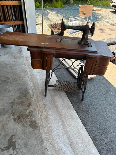 Antique Treadle Sewing Machine, View more