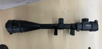 Pinty Scope 6 - 24x50 Illuminating red/green Picatinny rail use CASH only (no $100 or $50)