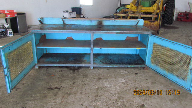 8' steel cabinet and work bench for sale in Tool Storage & Benches in Lloydminster - Image 2