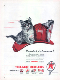 Large 1946 full page ad for Texaco Fire Chief Gasoline