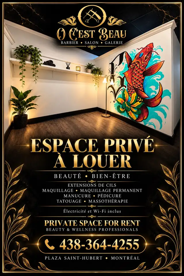 Private Space for Rent in a Hair and Beauty Salon