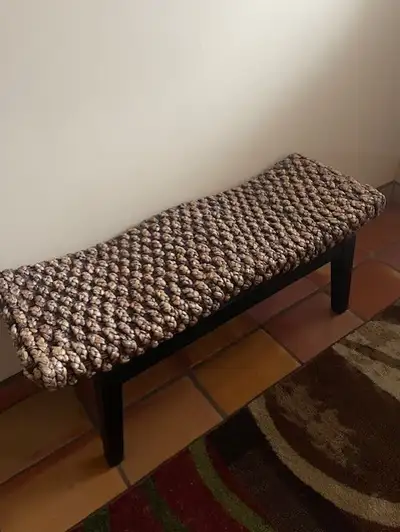 Entryway bench - Natural fiber seat, View more