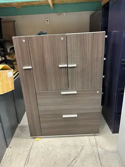 Teknion Storage & 2 Drawer Filing Cabinet with Coat Hanger, View more