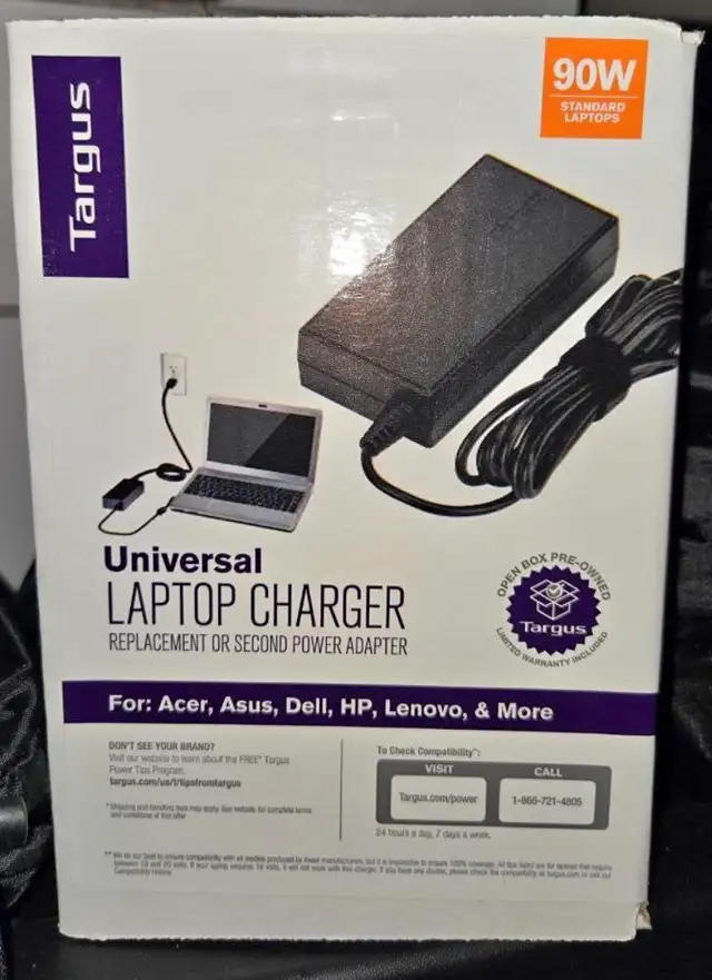 Moving Sale Price Reduced: Brand New (Open Box) Targus 90W Unive in Laptop Accessories in Kitchener / Waterloo - Image 7