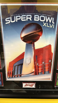 Superbowl XVLI Budweiser Framed Ticket Collection