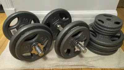 Adjustable Dumbbell Set + Cast Iron Plates, View more