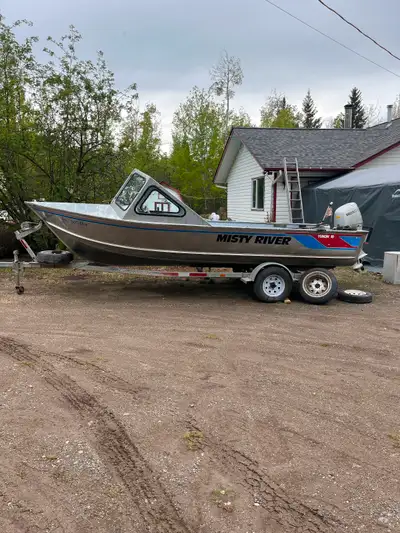 All you need for fishing fun 19' Misty River Aluminum Fishing Boat