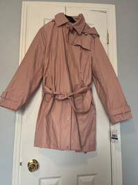 Mickael kors women’s blush pink trench coat/manteau femmes