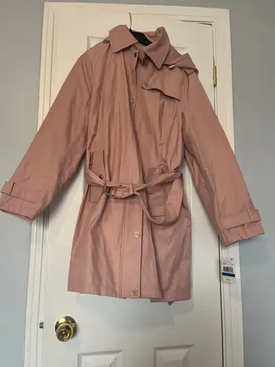 Mickael kors women’s blush pink trench coat/manteau femmes, View more