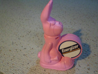 Vintage Pink Energizer Bunny Plastic Bank