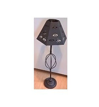 Vintage Wrought Iron Floor Standing Candle Holder / Lamp