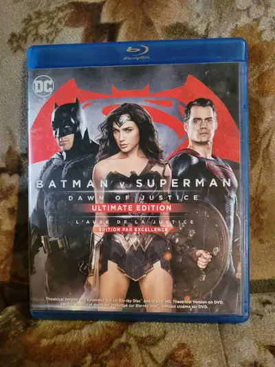 This is the blu-ray copy of the movie "Batman Vs. Superman Dawn Of Justice".This is a two disk set c...