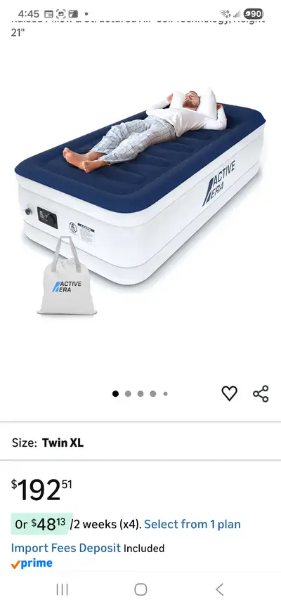 Active Era Twin Mattress built in pump, View more