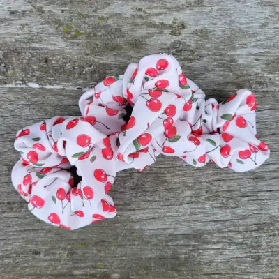 Handmade Hair Scrunchies Variety of Colors & Fabrics NEW, View more