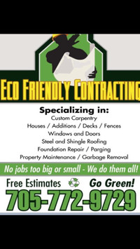 Eco friendly contracting-Free Estimates 