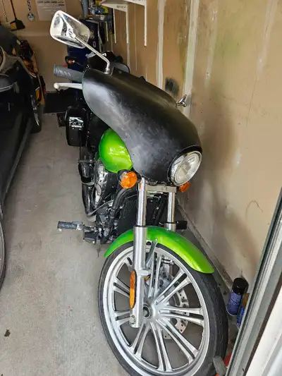 Looking for new home. 2008 vulcan 900 custom only 16,000km on the bike. I upgraded to a voyager 1700...
