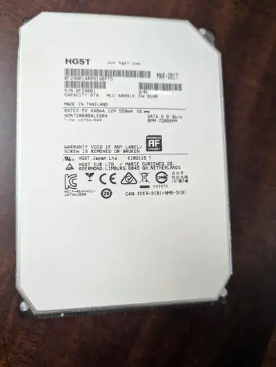 PENDING SALE For sale: HGST Deskstar NAS 8TB SATA Hard Drive Model HDN728080ALE604 Tested, 7 availab...