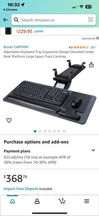 Adjustable Keyboard tray 