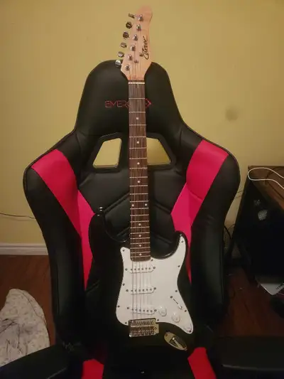 black and white electric guitar, View more