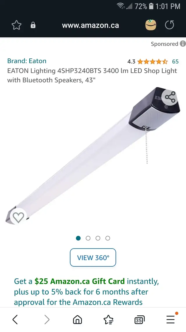 LED Shop light with Bluetooth Speakers  in Electrical in North Bay - Image 2
