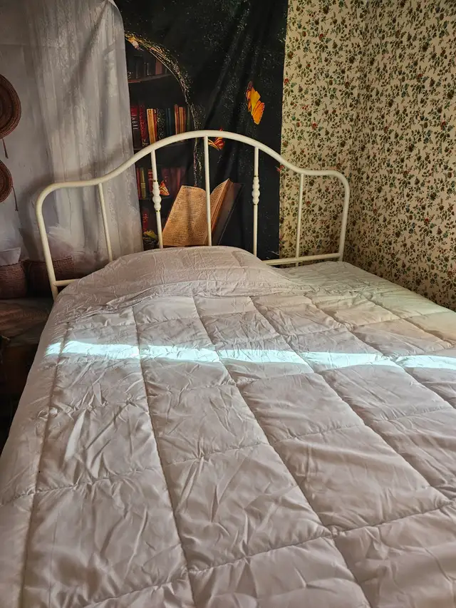 250$  includes Queen bed,  Tempur-Pedic matress and box spring. in Beds & Mattresses in Charlottetown - Image 3