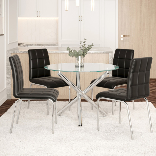 Lord Selkirk Furniture - 7Pc Table Set in Grey or Black in Dining Tables & Sets in Winnipeg - Image 3