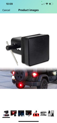 2 Inch Trailer Truck Hitch Towing Receiver Cover Smoked Lens 15 