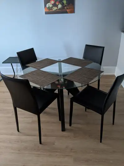 EQ3 Husk Dining Table – 48" Round Glass Top, View more
