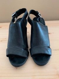 Womens Black Heeled Sandals 2 Pairs