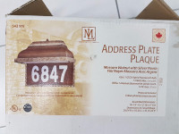 Modern Address Plate with Light GOLD BRASS FOR MULTIMILLION HOME