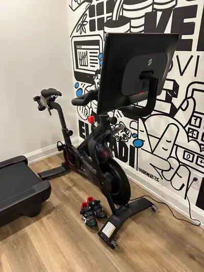 Used Peloton Plus Bike ( 1Extra New Screens )Shoes women’s size , View more