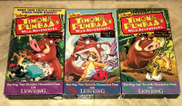 Disney Lion King Timon and Pumbaa's Wild Adventure VHS lot of 3