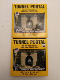 Ho scale model train tunnel portal set