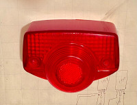 Honda Motorcycle Tail Light Lens with Rubber Gasket