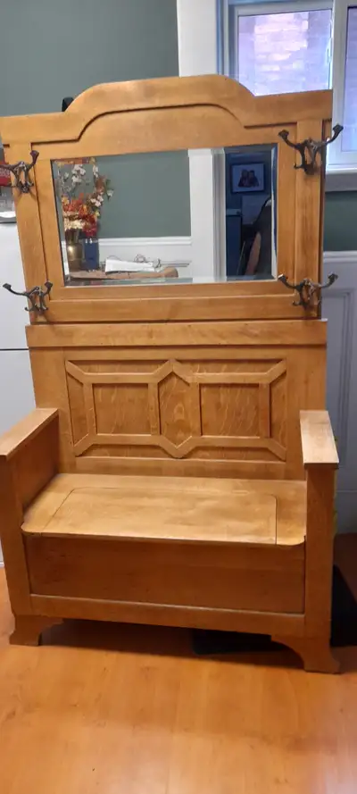 Antique hall tree for sale, View more