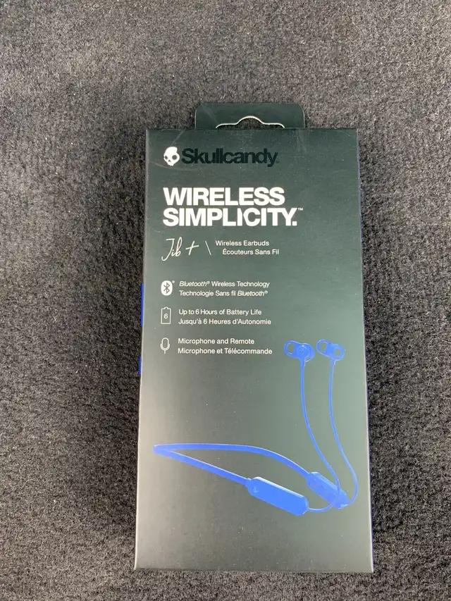 Skullcandy Jib+ In-Ear Sound Headphones - Blue/Black63295983680129123