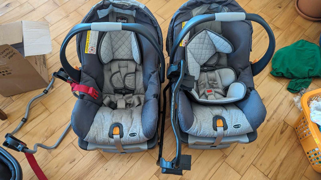 Twin Stroller set with bucket and toddler seats  in Strollers, Carriers & Car Seats in Oshawa / Durham Region - Image 2
