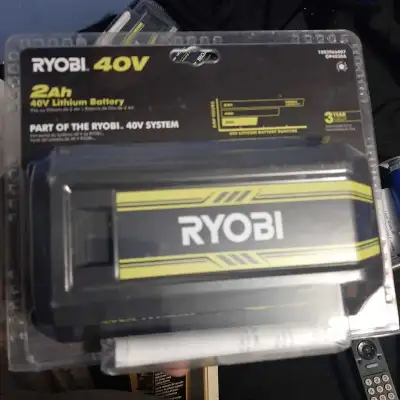 Ryobi 40V Battery x2 100 each battery, View more